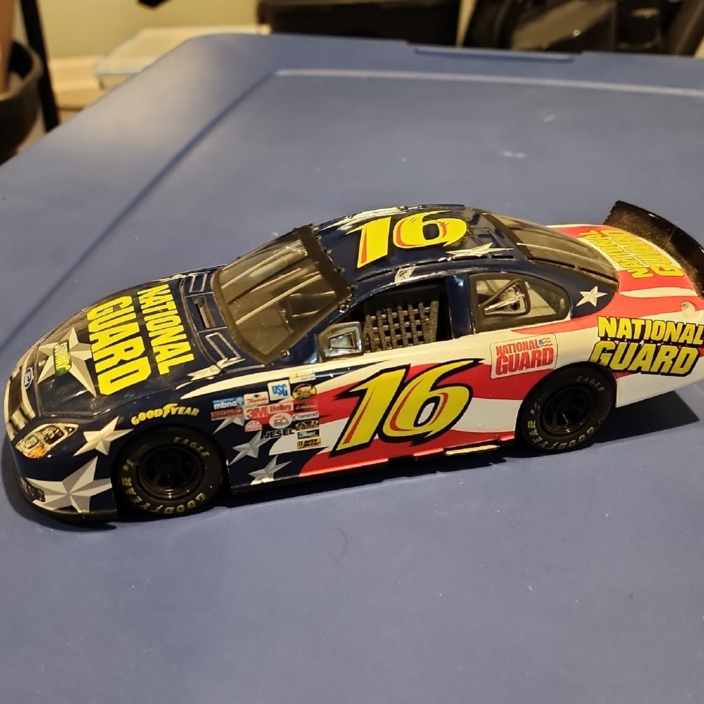 Toy Race Car - Blue, Yellow, Red